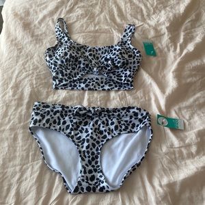 Animal print two piece
